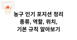 농구 인기 포지션 정리 – 종류, 역할, 위치, 기본 규칙 알아보기