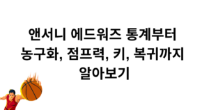 앤서니 에드워즈 통계부터 농구화, 점프력, 키, 복귀까지 알아보기